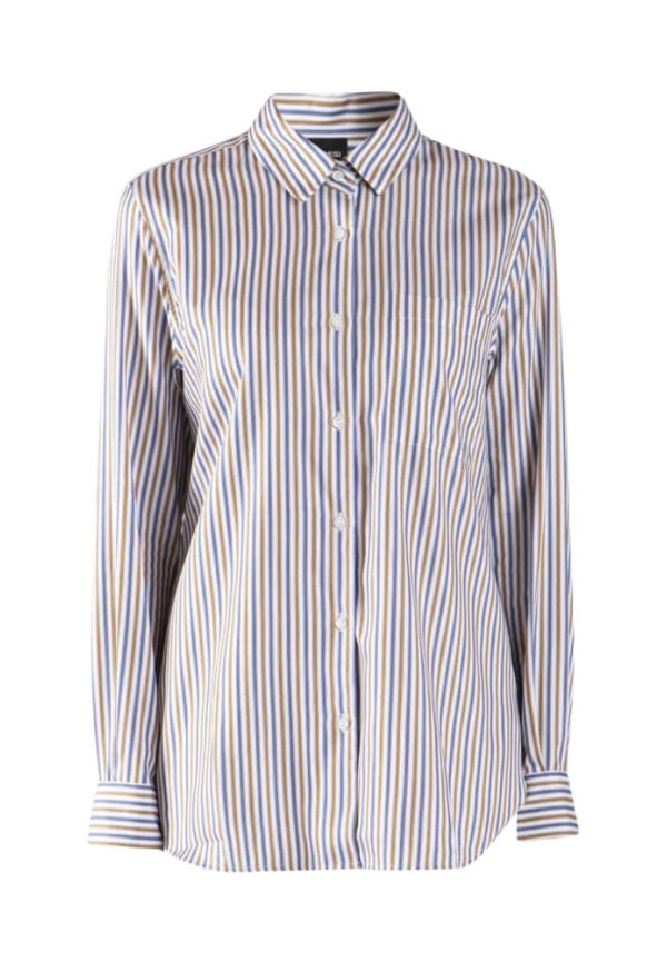 Aspesi Cotton striped shirt Blå, Dam