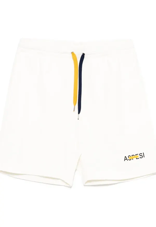 ASPESI färgade shorts i gasväv - Vit