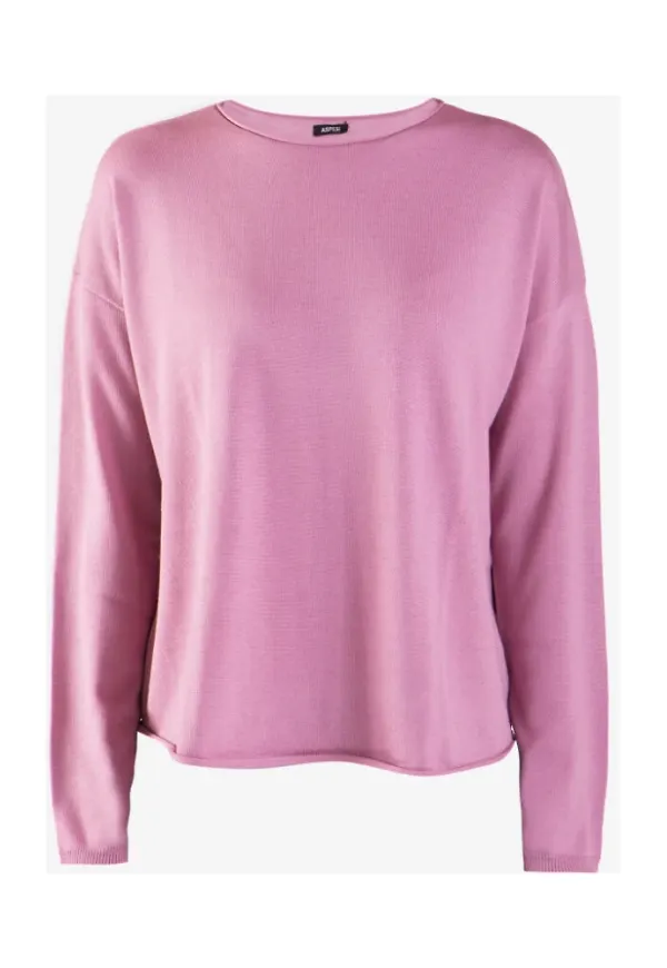 Aspesi Merino wool jersey superfine Rosa, Dam