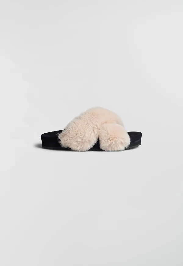 Astrid fur slippers
