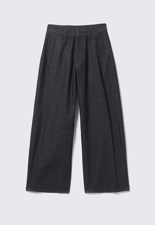 Astro Pleated Baggy Denim Trousers
