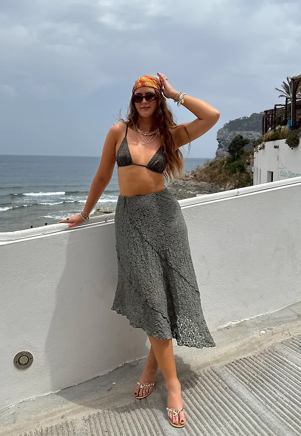 Asymmetric Lace Skirt