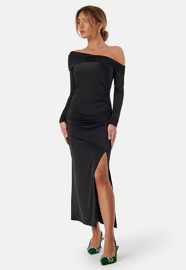 Asymmetric Off Shoulder Soft Ankle Dress