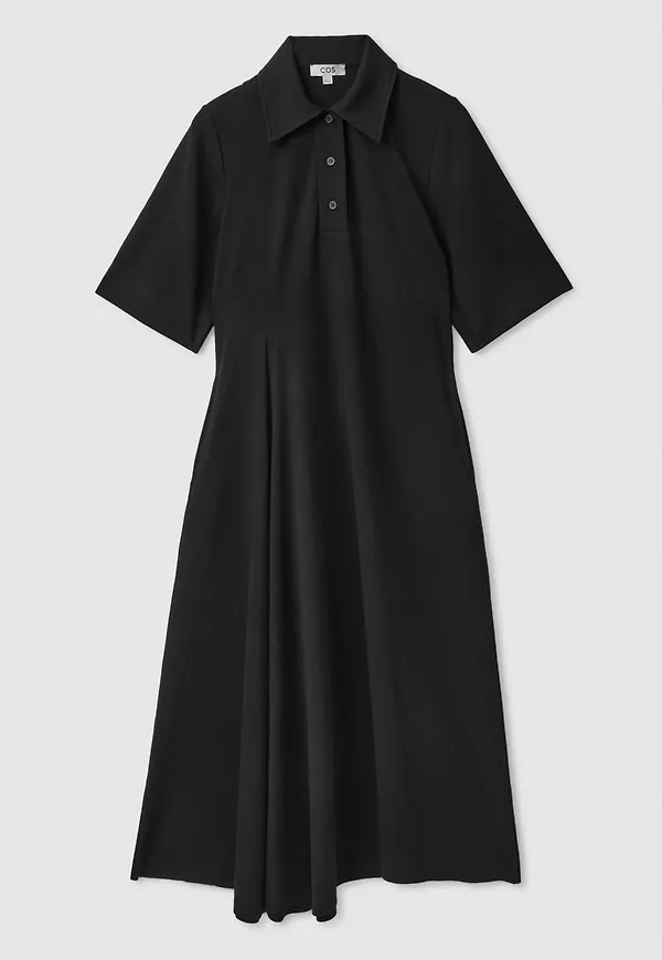 ASYMMETRIC POLO SHIRT DRESS