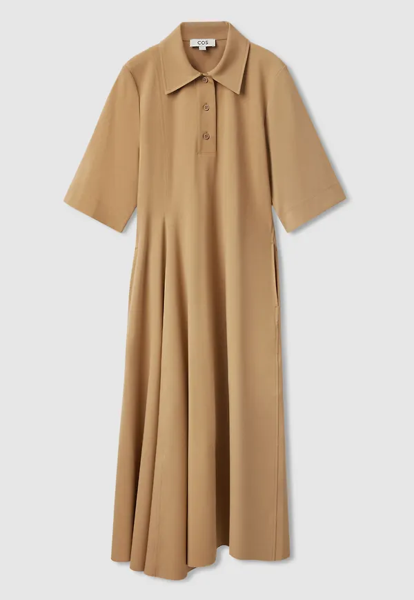 ASYMMETRIC POLO SHIRT DRESS