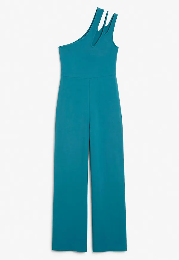 Asymmetrical jumpsuit - Turquoise