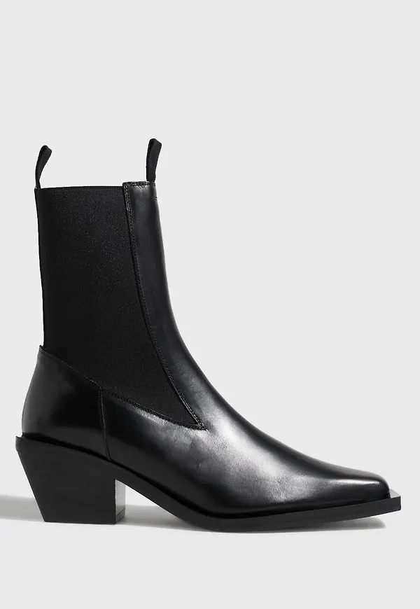 ATP ATELIER - Svart - Apollosa Leather Ankle Boots