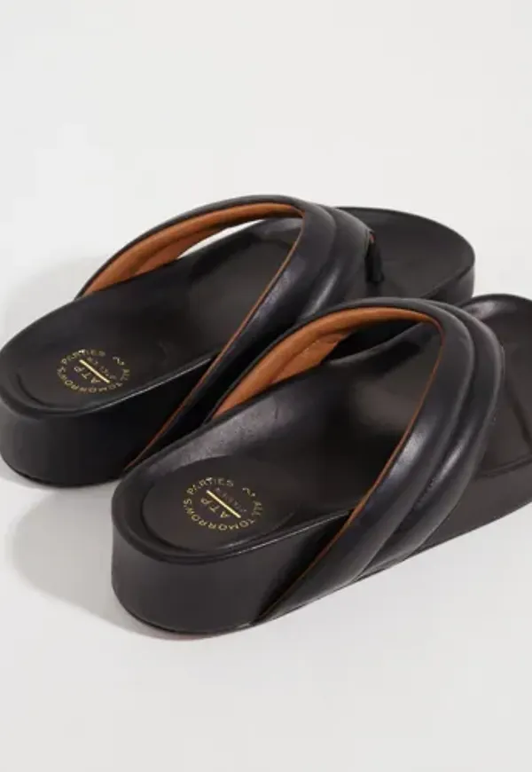 ATP ATELIER - Svart - Bellano Nappa Chunky Sandals