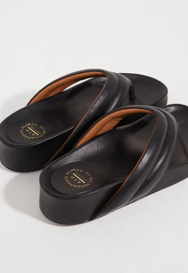 ATP ATELIER - Svart - Bellano Nappa Chunky Sandals