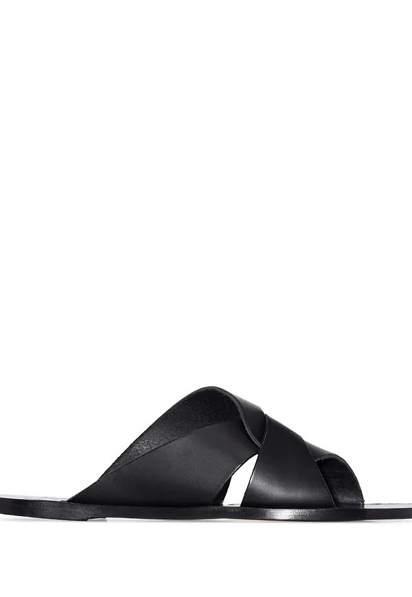 ATP Atelier skinnsandaler - Svart