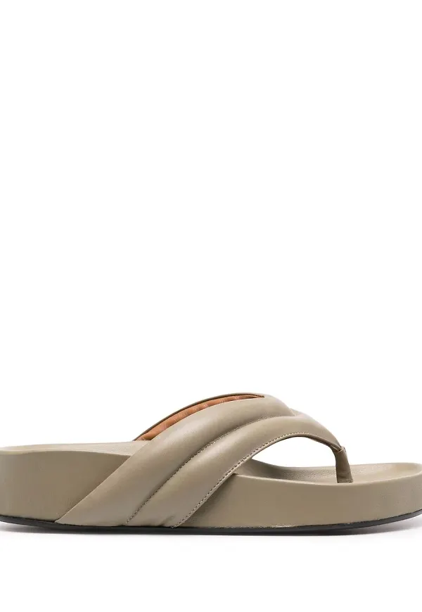 ATP Atelier vadderade flipflops - Grön