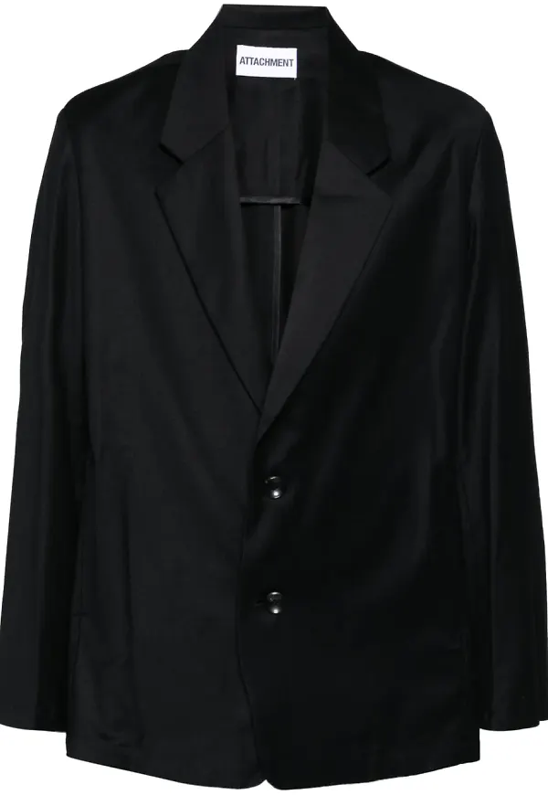 Attachment enkelknäppt blazer - Svart