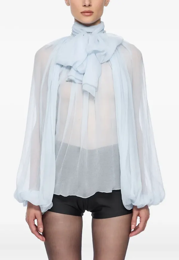 Atu Body Couture sidenblus - Blå