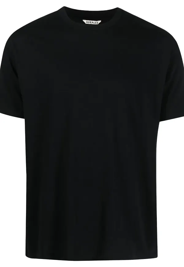 Auralee t-shirt med rundad hals - Svart