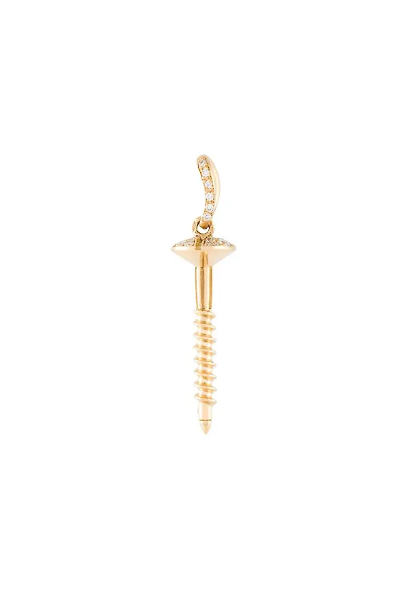 Aurelie Bidermann 'Screw' diamond pendant - Metallic