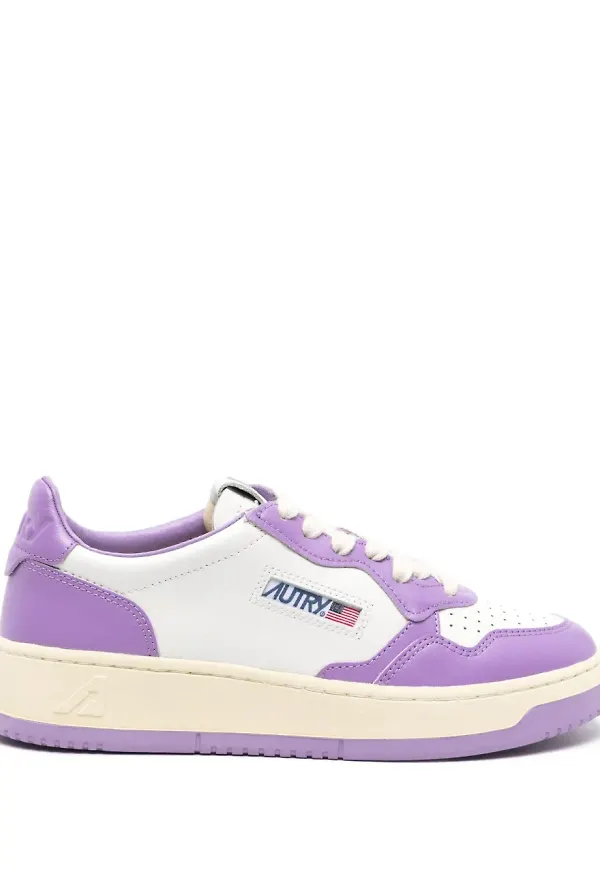 Autry Medalist lädersneakers - Lila