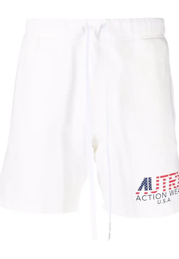 Autry mjukisshorts med logotyp - Vit