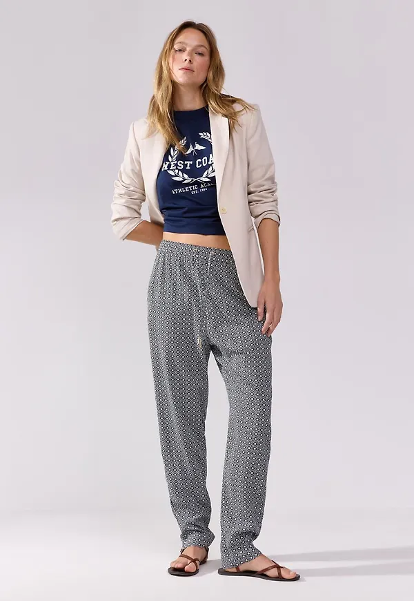 AVA croppade tapered byxor