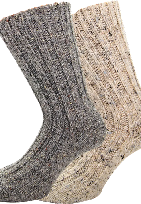 Avignon Rag Socks 2-pack Beige/Brown