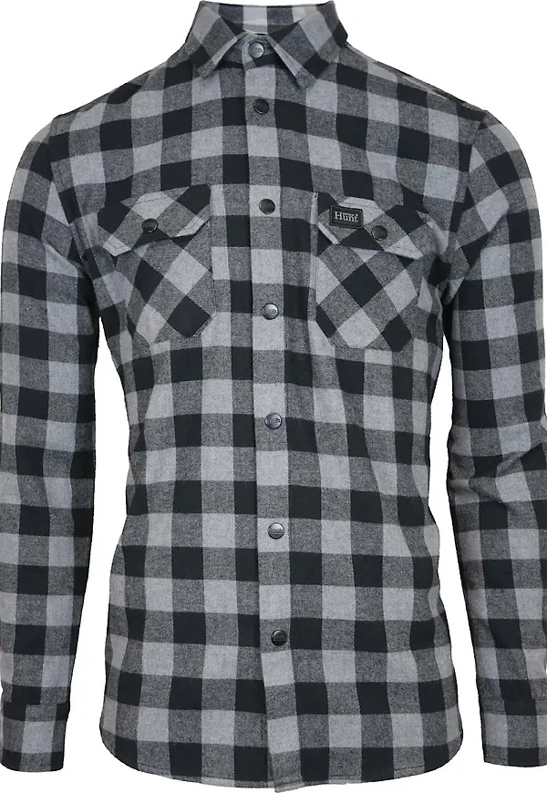 Avignon Unisex AFTER Hunt Flannel Shirt Grey/Black