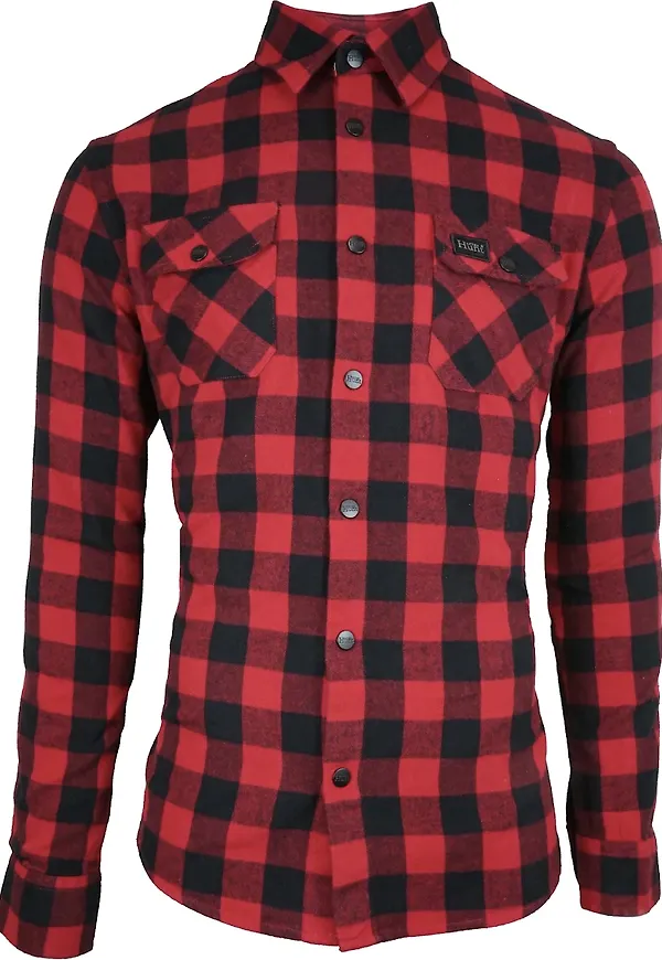 Avignon Unisex AFTER Hunt Flannel Shirt Red/Black