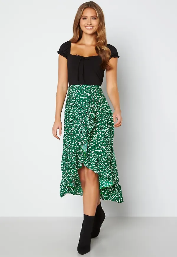 AX Paris Wrap Midi Dress Green XS (UK8)