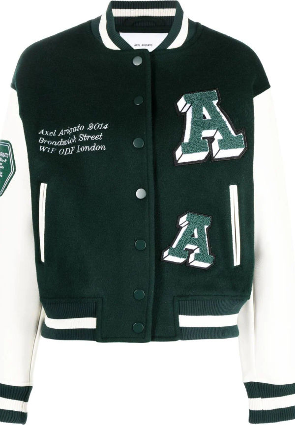 Axel Arigato basebolljacka med broderad logotyp - Grön