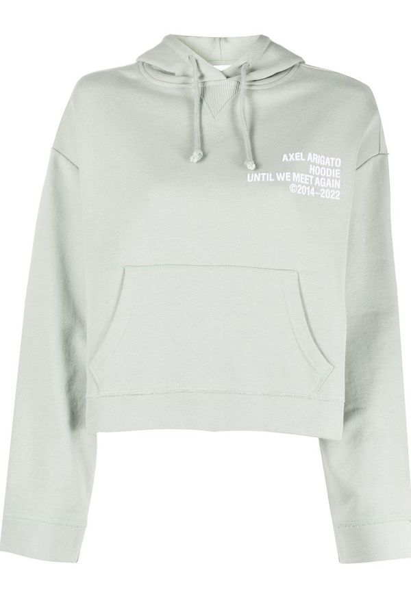 Axel Arigato hoodie med logotyp - Grön