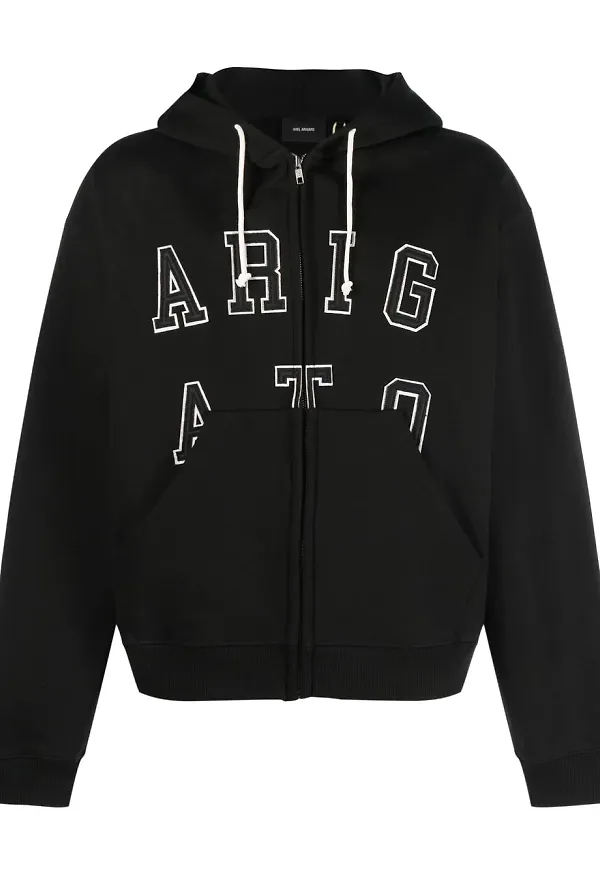 Axel Arigato hoodie med logotyp - Svart