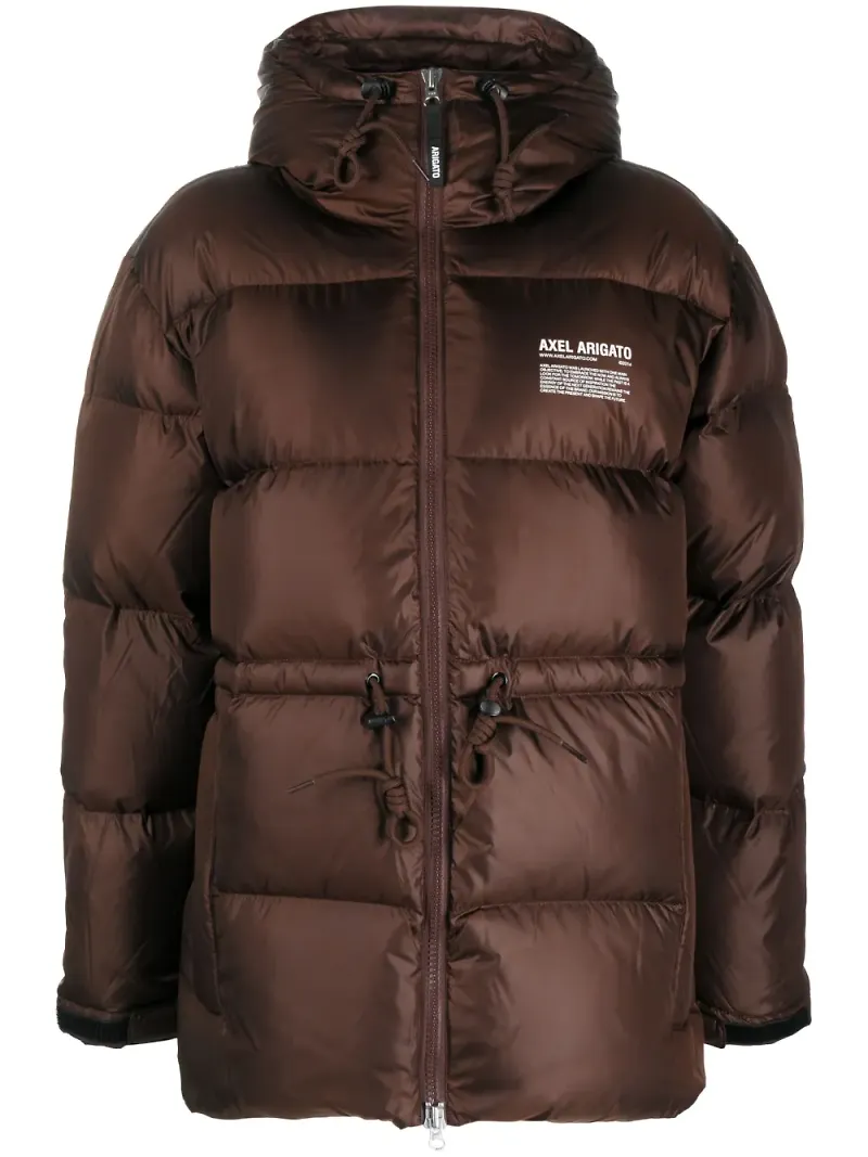 Axel Arigato quiltad puffjacka - Brun