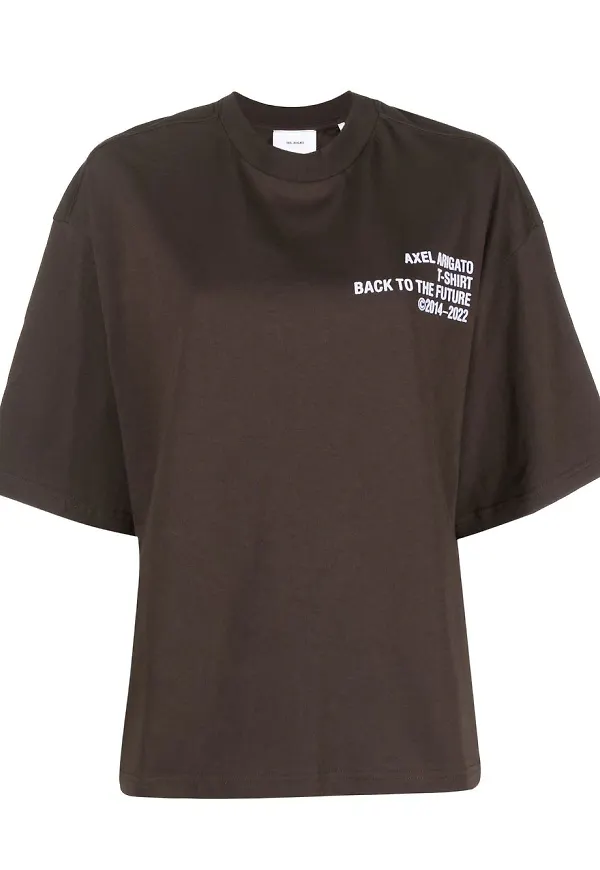 Axel Arigato t-shirt med slogan - Brun
