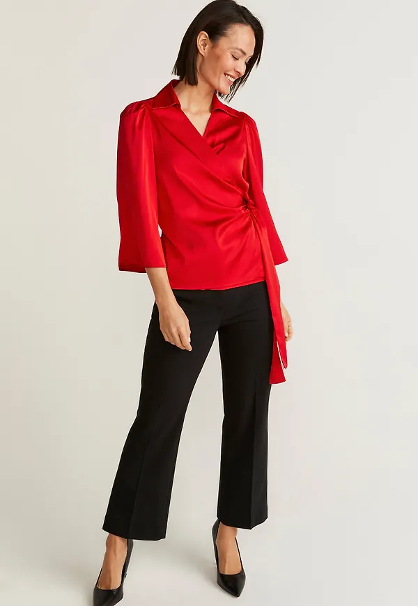 Axelia wrap blouse