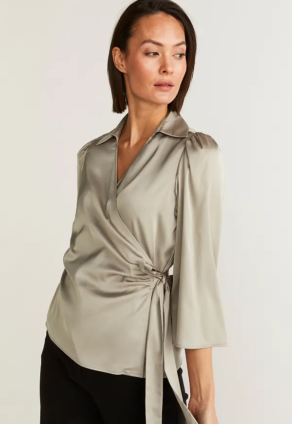 Axelia wrap blouse
