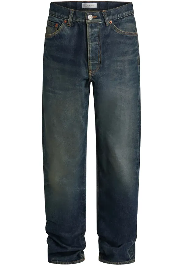 Aya Muse jeans med raka ben - Grön