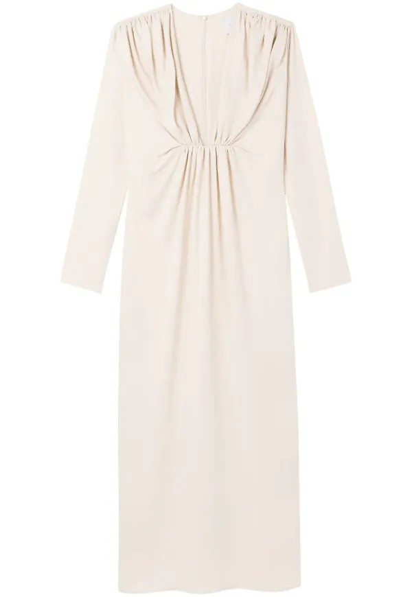 AZ FACTORY Aphrodite draperad midiklänning - Neutral