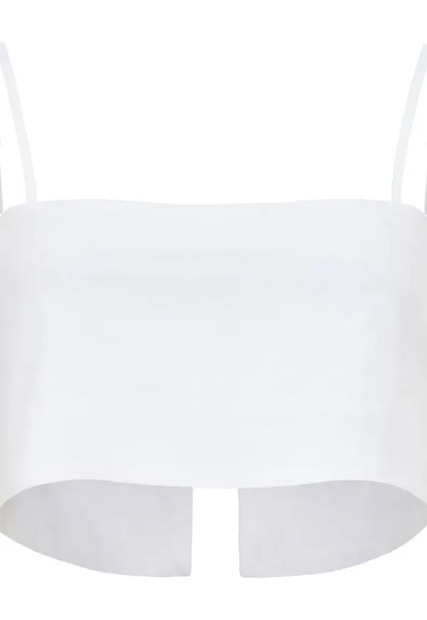 AZEEZA Walton croptop - Vit