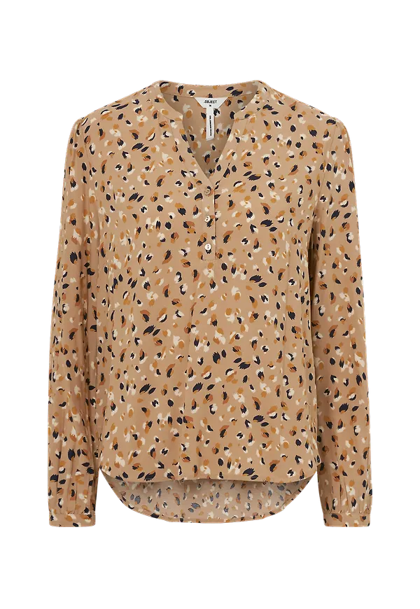 Object - Blus objLorena L/S Top - Brun