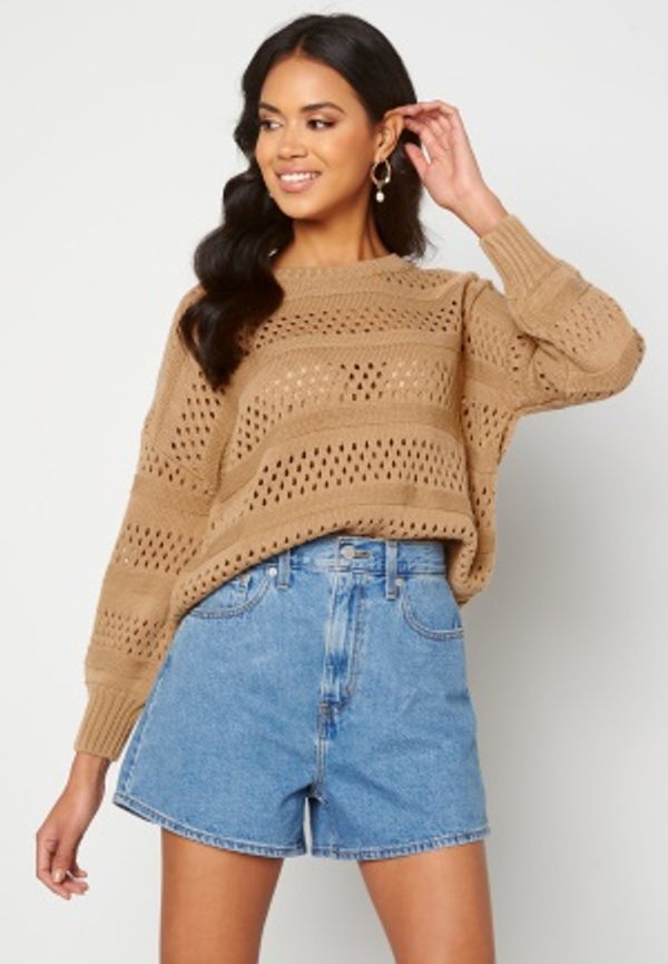 Trendyol Knitted Sweater Camel L