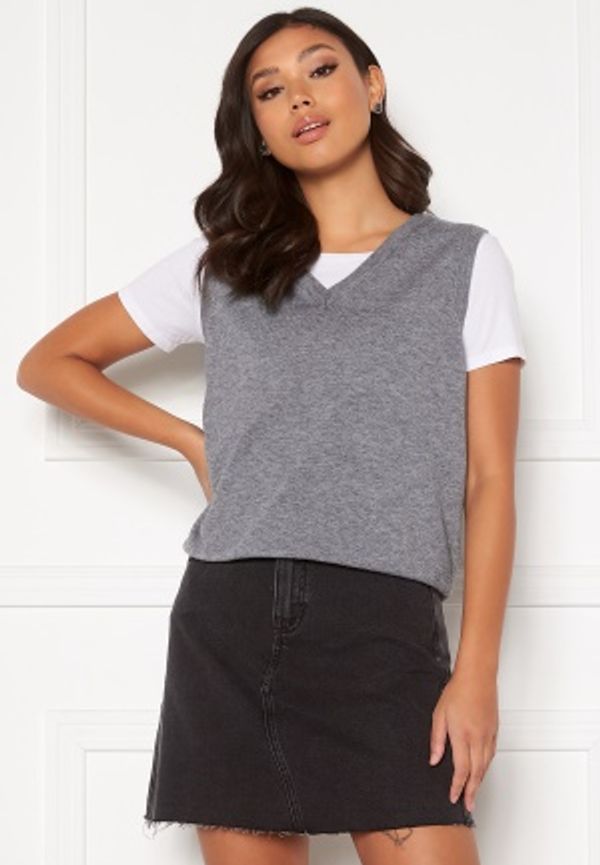 Object Collectors Item Thess S/L Knit Waistcoat Medium Grey Melange XS
