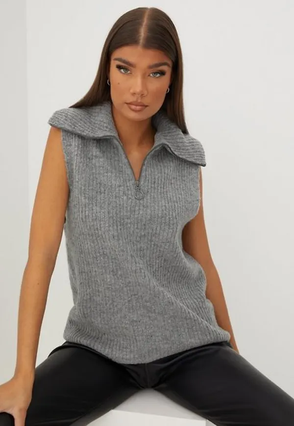 Object Collectors Item Objrachel S/L Knit Vest Noos Jackor