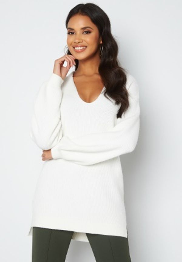 Bubbleroom Care Radleigh Knitted Sweater White L