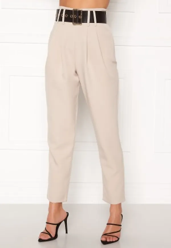 Alexandra Nilsson X Bubbleroom Super highwaisted suit trousers Beige 42