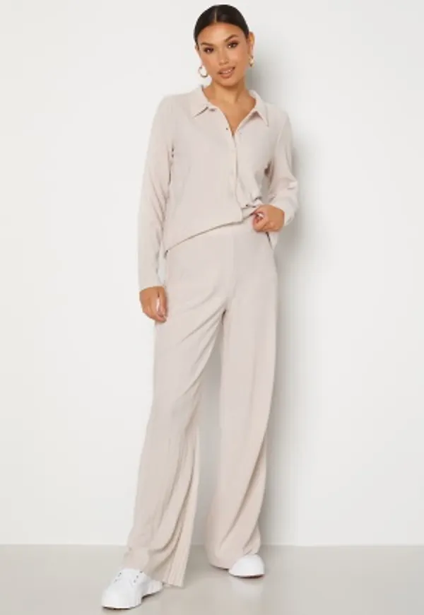 BUBBLEROOM Megan pleated set Light beige S