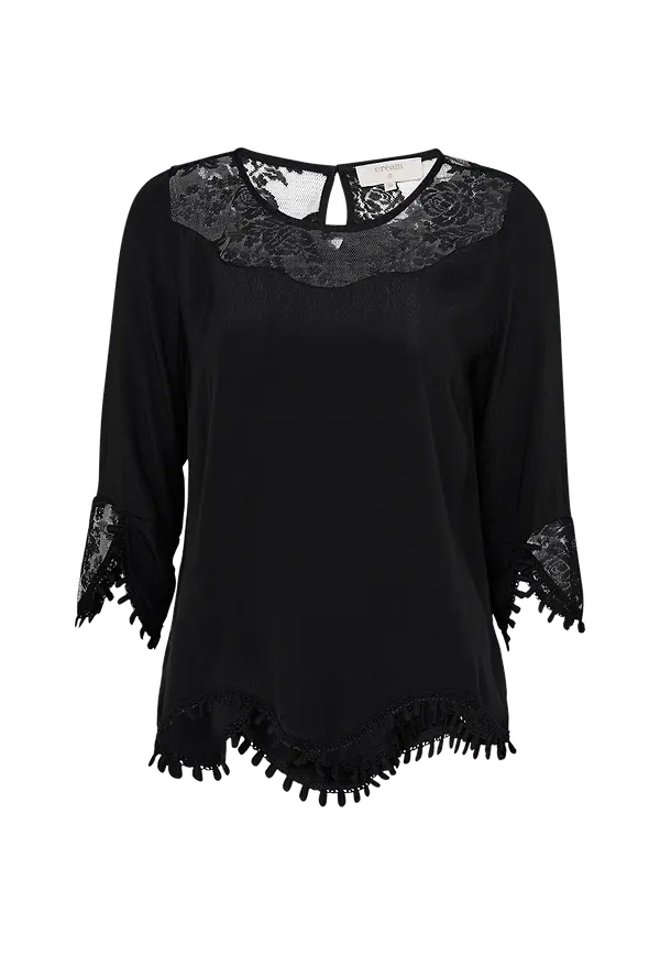 Cream - Blus Kalanie Blouse - Svart