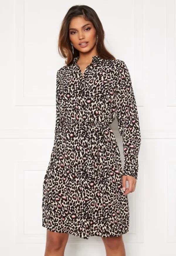 VERO MODA Saga Collar Shirt Dress Oatmeal M
