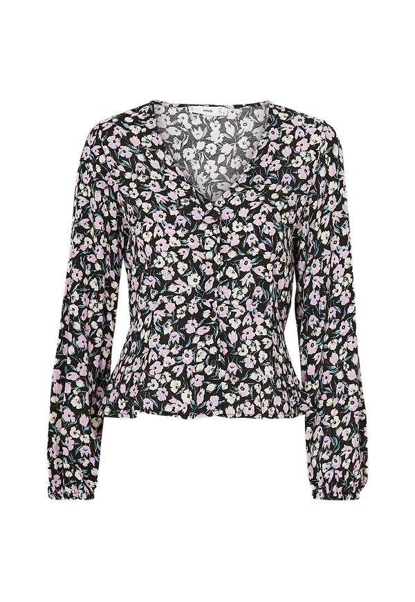 Mango - Blus Flapy - Svart