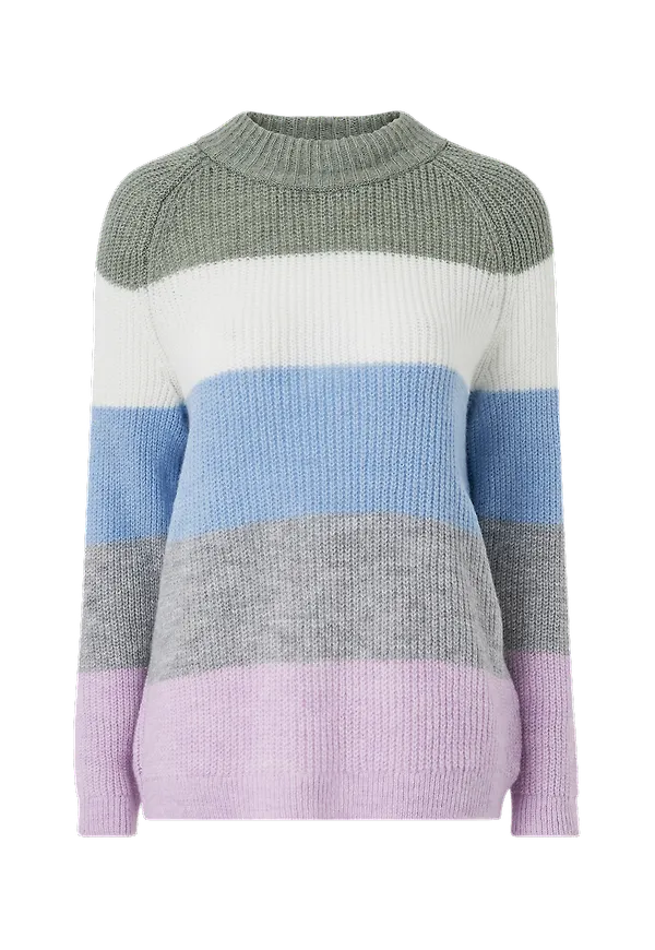 Only - Tröja onlJade L/S Stripe Pullover Ex Knt - Lila