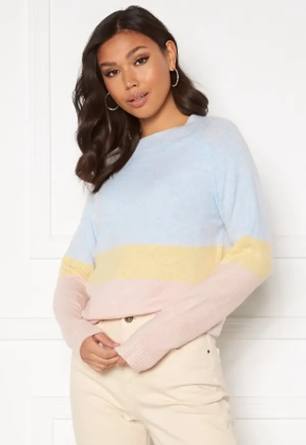 VERO MODA Doffy LS O-Neck Blouse Blue Fog XS