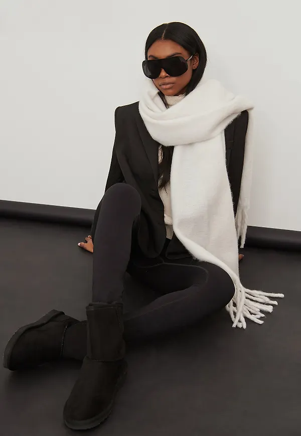 NA-KD Shoes Mjuka teddyboots - Black