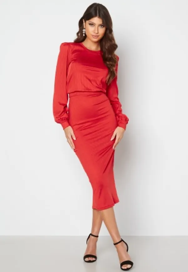 Besa Rib Dress Red